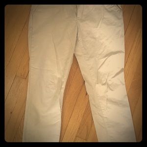 Banana Republic cropped khaki pants.